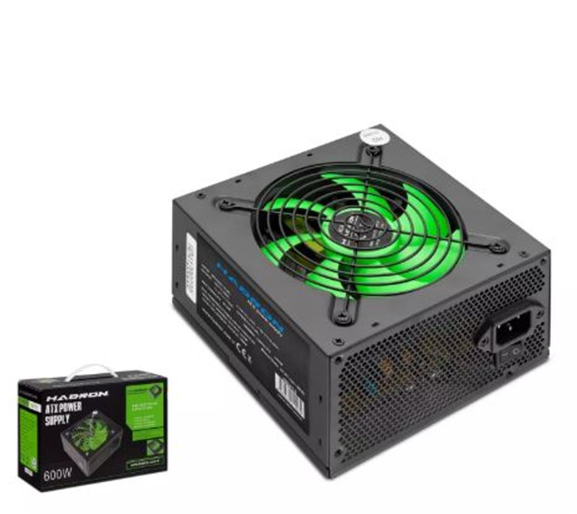 115739 HADRON HD413 POWER SUPPLY 600W SİYAH - Görsel 1