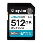 Kingston SDG4-512GB 512GB SDXC Canvas Go Plus Gen4 200MB-s C10 UHS-I U3 V30 Hafıza Kartı