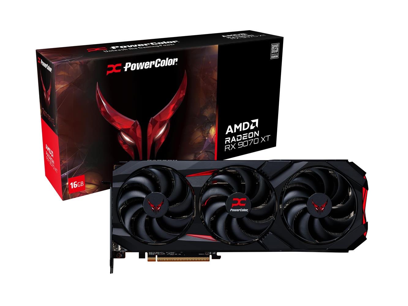 116026 Powercolor Red Devil Radeon RX9070XT 16G-E-OC GDDR6 256Bit Gaming (Oyuncu) Ekran Kartı - Görsel 1