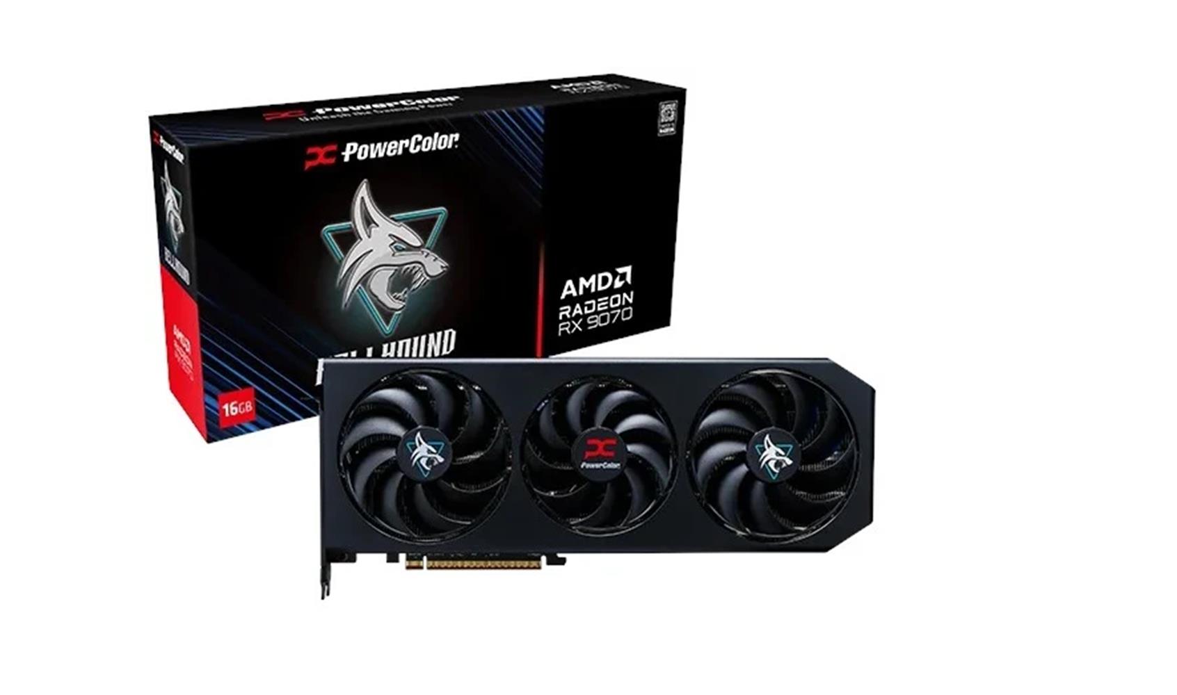 116028 Powercolor Hellhound Radeon RX9070 16G-L-OC GDDR6 256Bit AEAE2PWC0028 Gaming (Oyuncu) Ekran Kartı - Görsel 1
