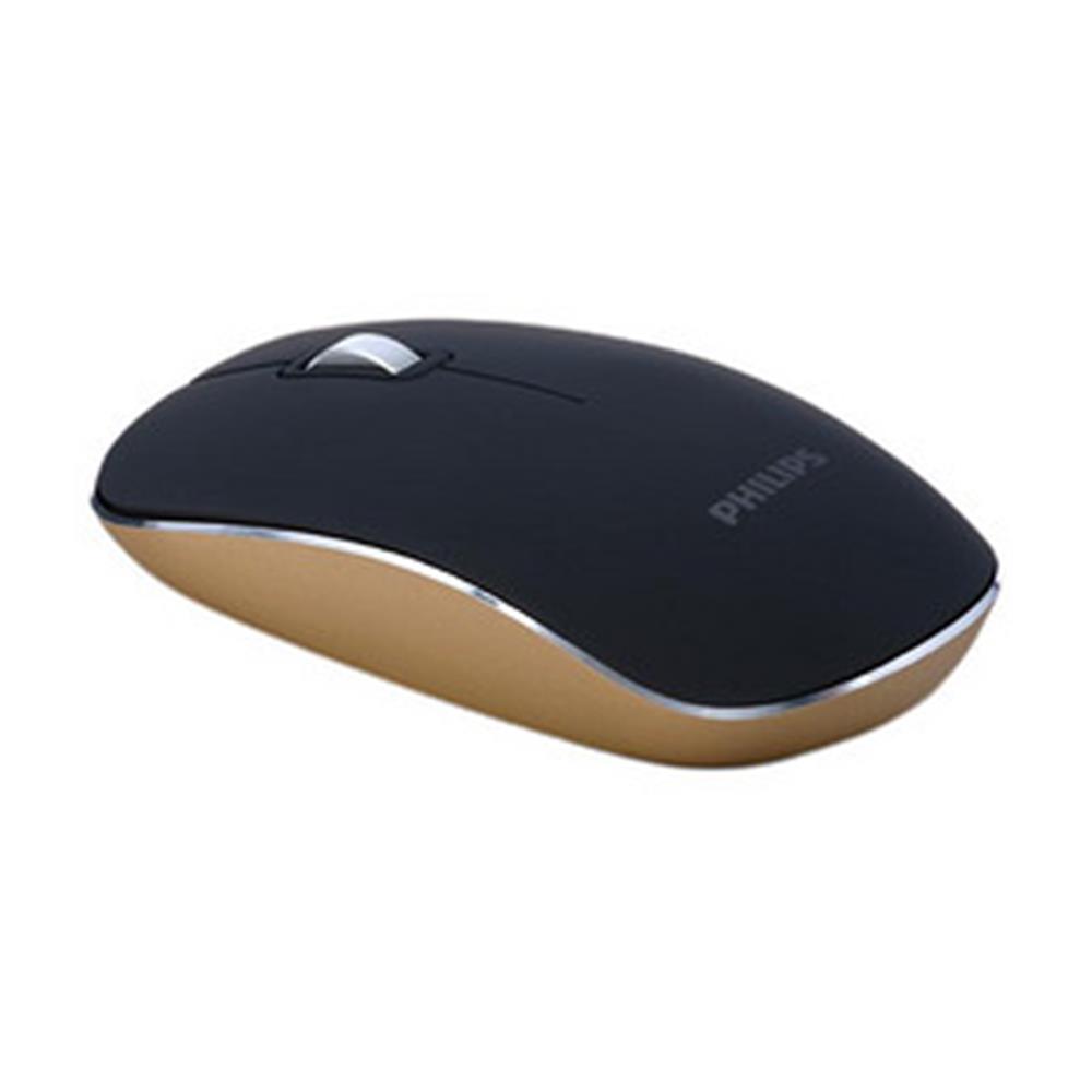 116076 Philips SPK7323-93 Black and Gold Kablosuz Sessiz Optik Mouse - Görsel 1