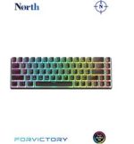 North Odin Pro WL68 LightCore Kablosuz Bluetooth RGB Red Switch Türkçe Siyah Mekanik Gaming Klavye - Görsel 2