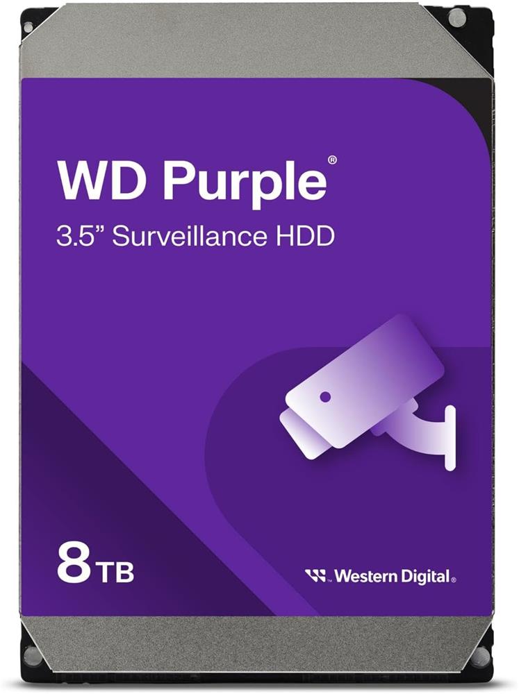 116191 Wd 8Tb Purple WD85PURZ 5400RPM 256MB 7x24 Güvenlik Harddisk (Resmi Distribitör Ürünü) - Görsel 1