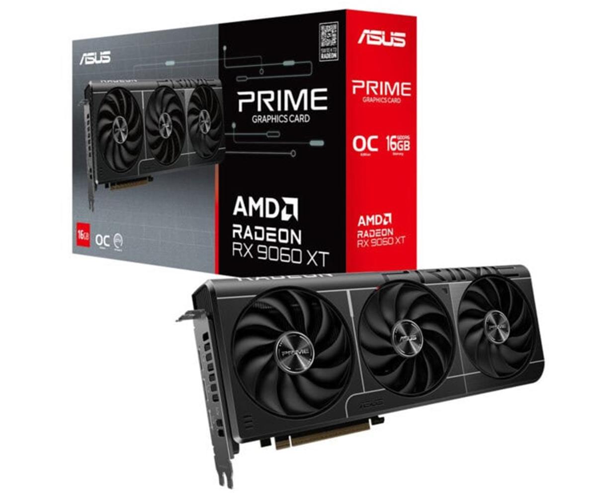 116217 Asus Prime Radeon RX9060 XT OC PRIME-RX9060XT-O16G 16GB GDDR6 128 Bit Ekran Kartı - Görsel 1