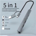 Inca IUTP-06TX 5in1 USB 3.0 + 2xUSB 2.0+Type-C+PD 100W USB+Type-C Çoklayıcı 3.0 ile 5 Gbps - Görsel 2
