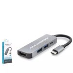 Hadron Hdx7840 Type-C To Hub Hdtv Hdmi 4K 30Hz + Type-C + 2-Usb3.0 4In1 Gri
