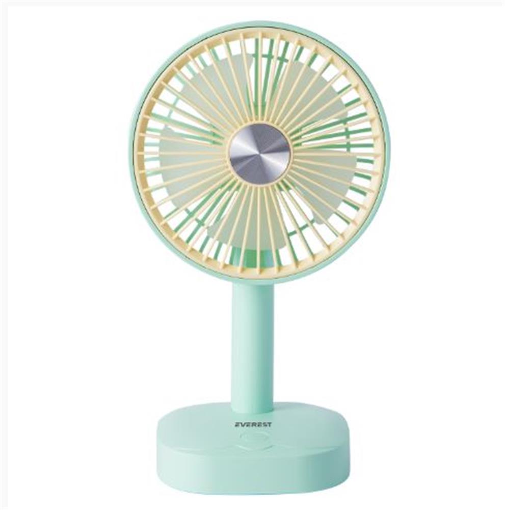 116601 Everest EFN-510 Yeşil- Sarı 1200mAh 5 İnç 3 Hız Kademeli Dönebilen Masaüstü Usb Fan - Görsel 1