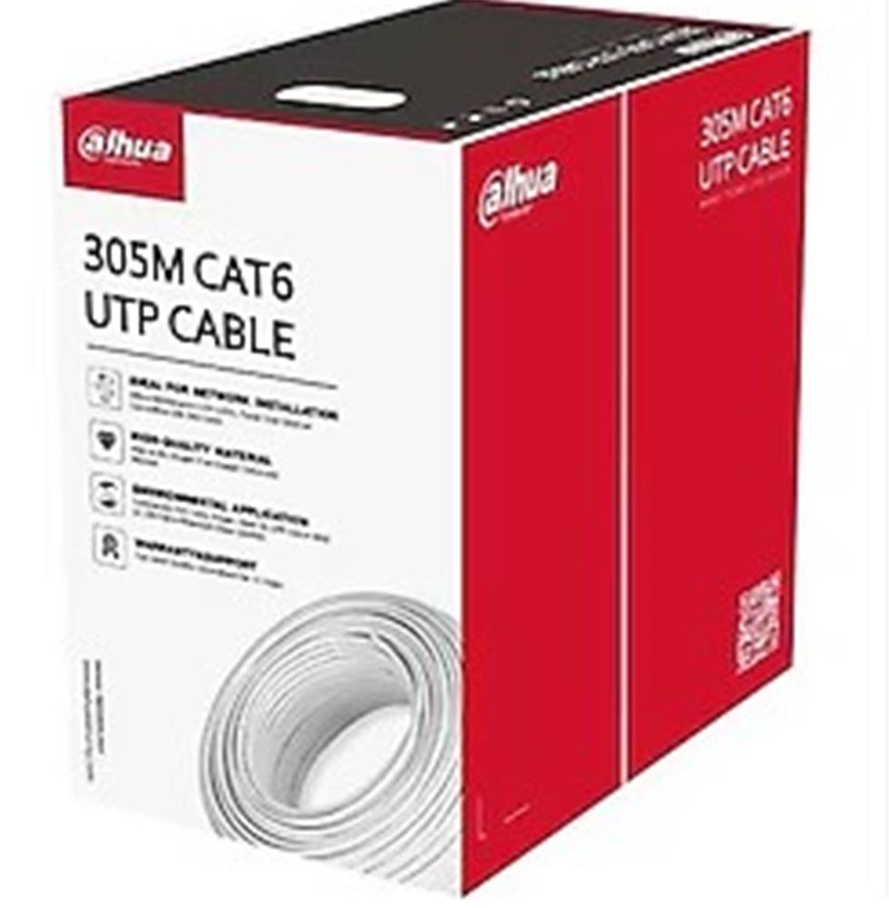 116620 Dahua PFM923I Saf Full Bakır Cat6 Kablo Beyaz 305 Metre İç Ortam - Görsel 1