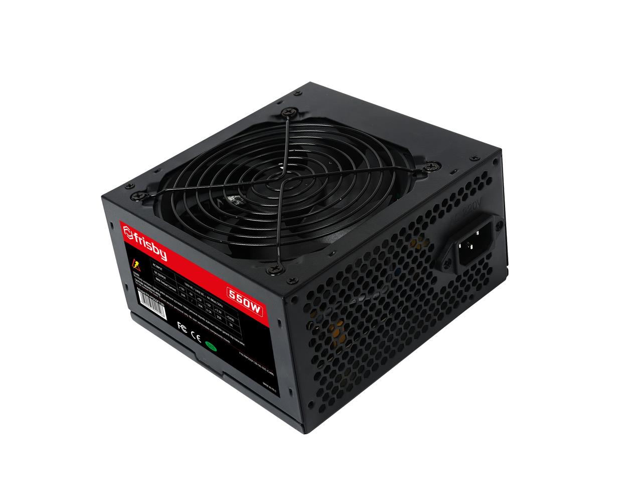 116851 Frisby FR-PS55f12B 550W Power Supply 12cm Fan (OVP - OCP - SCP koruma desteği) - Görsel 1