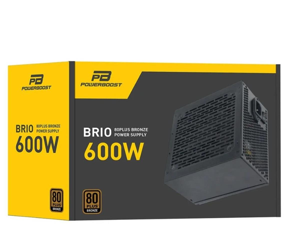 116892 PowerBoost BST-ATX600E 600W APFC 12cm Fanlı ATX PSU (Retail Box) Güç Kaynağı - Görsel 1