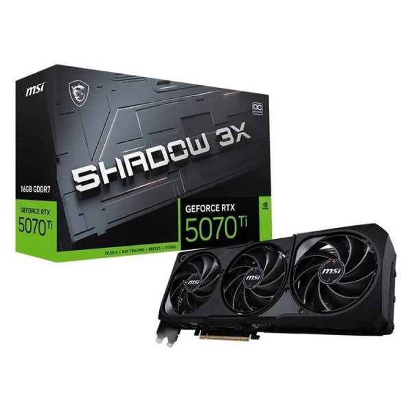 Msi GeForce RTX5070TI 16G SHADOW 3X OC 16GB GDRR7 256 B DX12 PCIE 5.0 X16 (3XDP 1XHDMI) Ekran Kartı