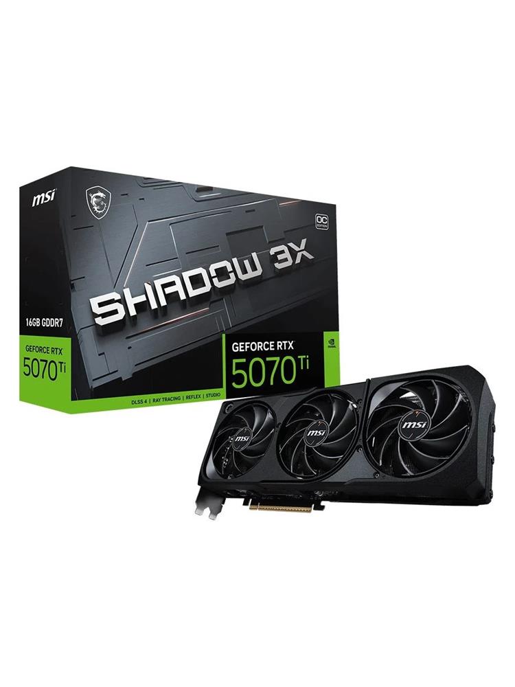 117010 Msi GeForce RTX5070TI 16G SHADOW 3X OC 16GB GDRR7 256 B DX12 PCIE 5.0 X16 (3XDP 1XHDMI) Ekran Kartı - Görsel 1