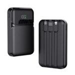 SnapMax SNP-3006 10.000 mah Hızlı Şarj LED Göstergeli 3in1 Dahili Kablolu Powerbank - Görsel 2