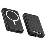 SnapMax SNP-3005 10.000 mah Kablosuz Hızlı Şarj Magsafe Powerbank LED Ekranlı Çoklu Girişli - Görsel 2