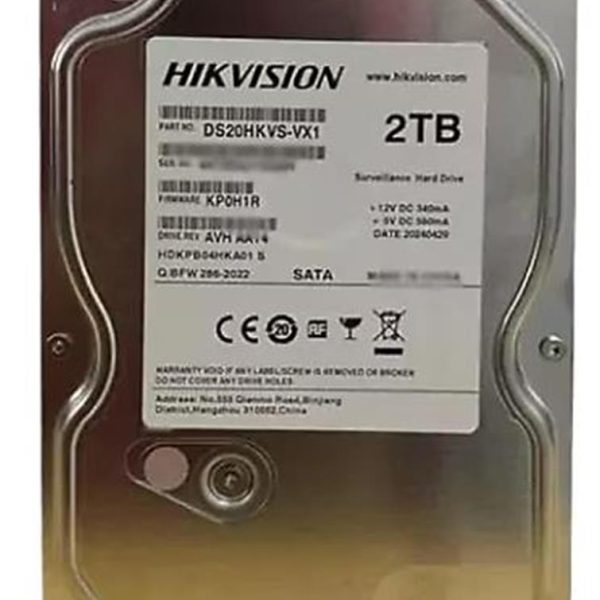 Hikvision 2TB DS20HKVS-VX1 128MB 5400RPM Sata 3.5" Güvenlik Harddisk