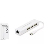 Hadron Hdx7007 Type-C Hub Combo 3-Usb + Lan Beyaz