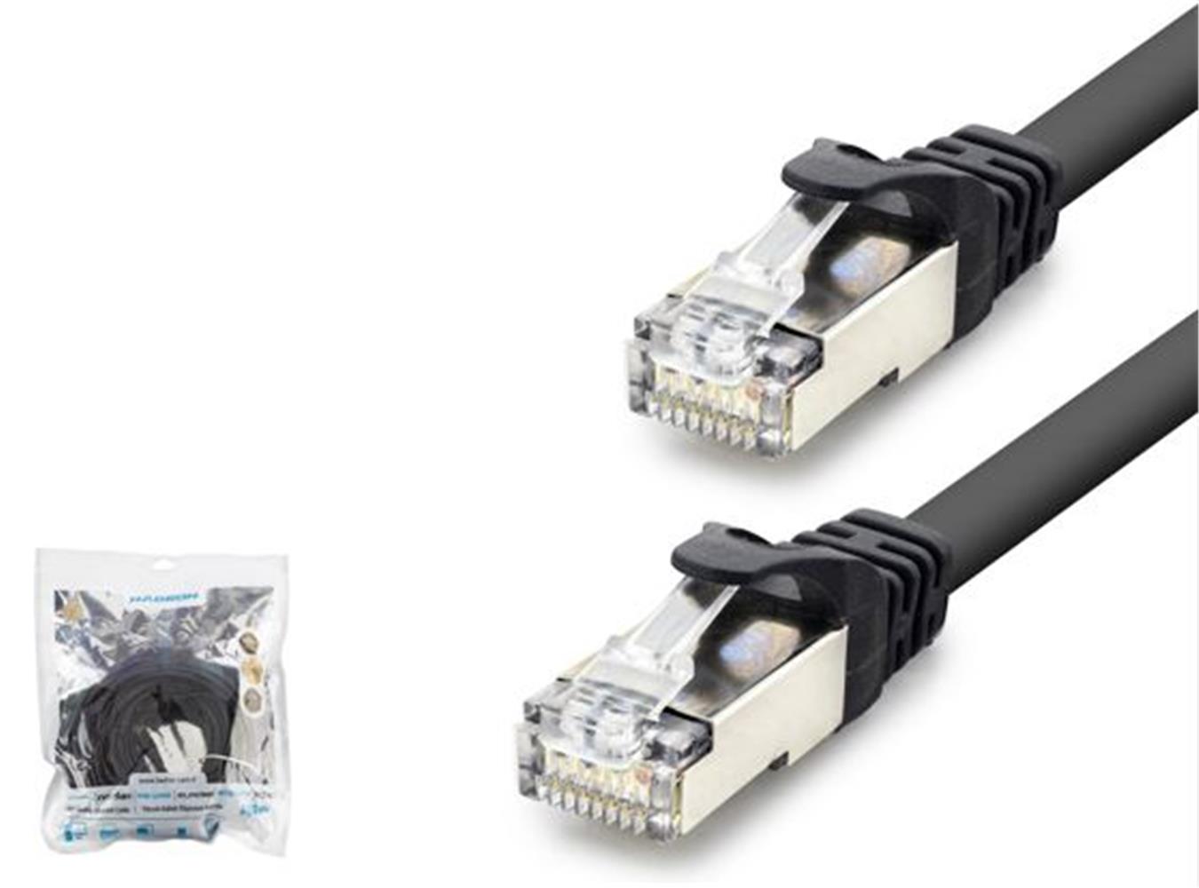 117229 Hadron Hdx5093 Cat7 Kablo 1000Gbt 250Mhz 5M Siyah - Görsel 1