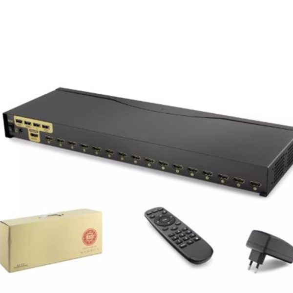 Hadron Hdx1379 16 Port  Hdmi Kvm Switch IR uzaktan kumanda  4K çözünürlük