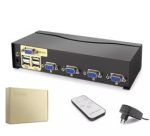 Hadron Hdx1381  4 Port  Vga Kvm Switch Uzaktan kumanda 5V adaptör - Görsel 2
