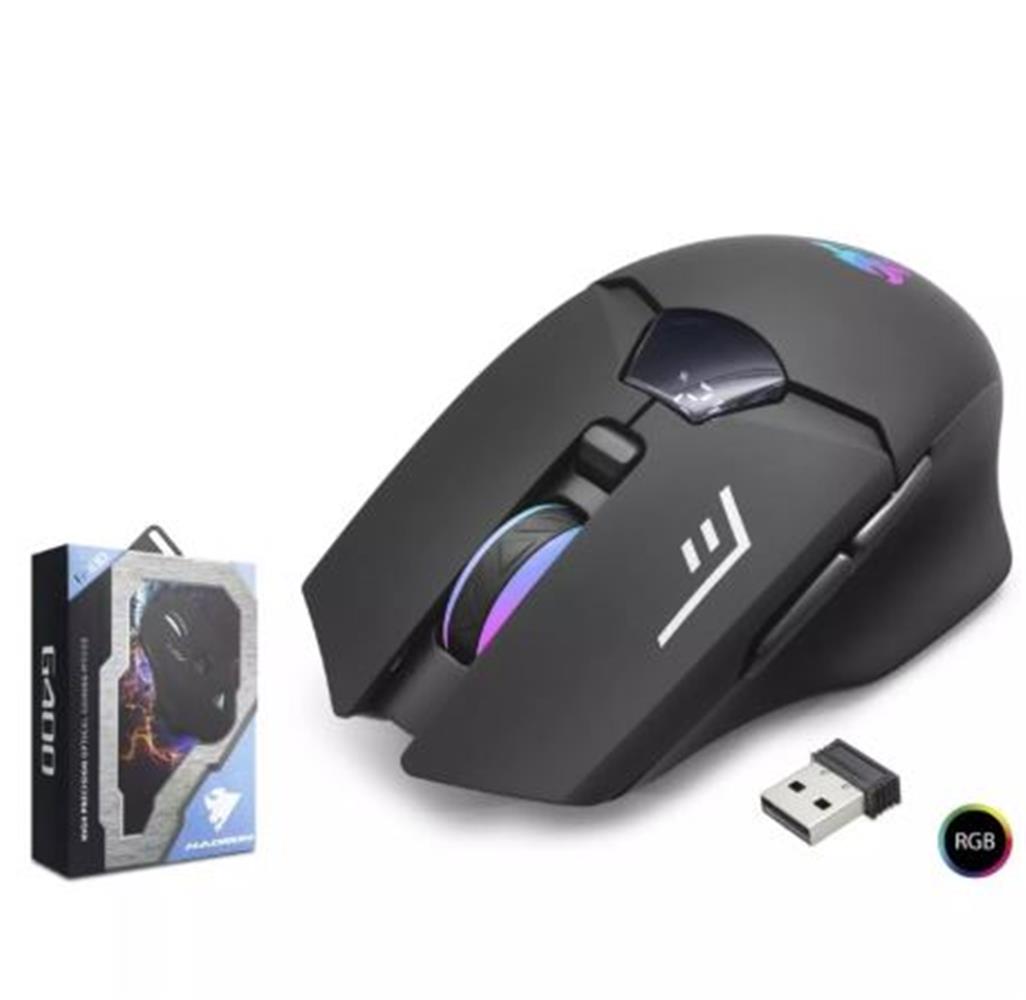 117459 Hadron G400 Bluetooth Oyuncu Mouse Type-C Port Şarjlı + Led Ekran Rgb 1600Dpi Sessiz Siyah - Görsel 1