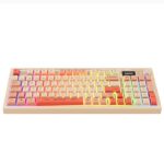 Everest KB-85 SILENT PRO Kablosuz Bej-Pembe-Turuncu SESSİZ RGB Wireless 2.4Ghz  Q Oyuncu Klavyesi