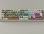 Everest KM-77 Runa Gri-Krem-Kahve Usb Rainbow Aydınlatmalı Sessiz Q Klavye + Mouse Set - Görsel 2