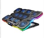 Rampage S50 RGB Işıklı 11 Fanlı LCD Göstergeli 1 Type C 1 Usb Girişli Notebook Soğutucu - Görsel 2