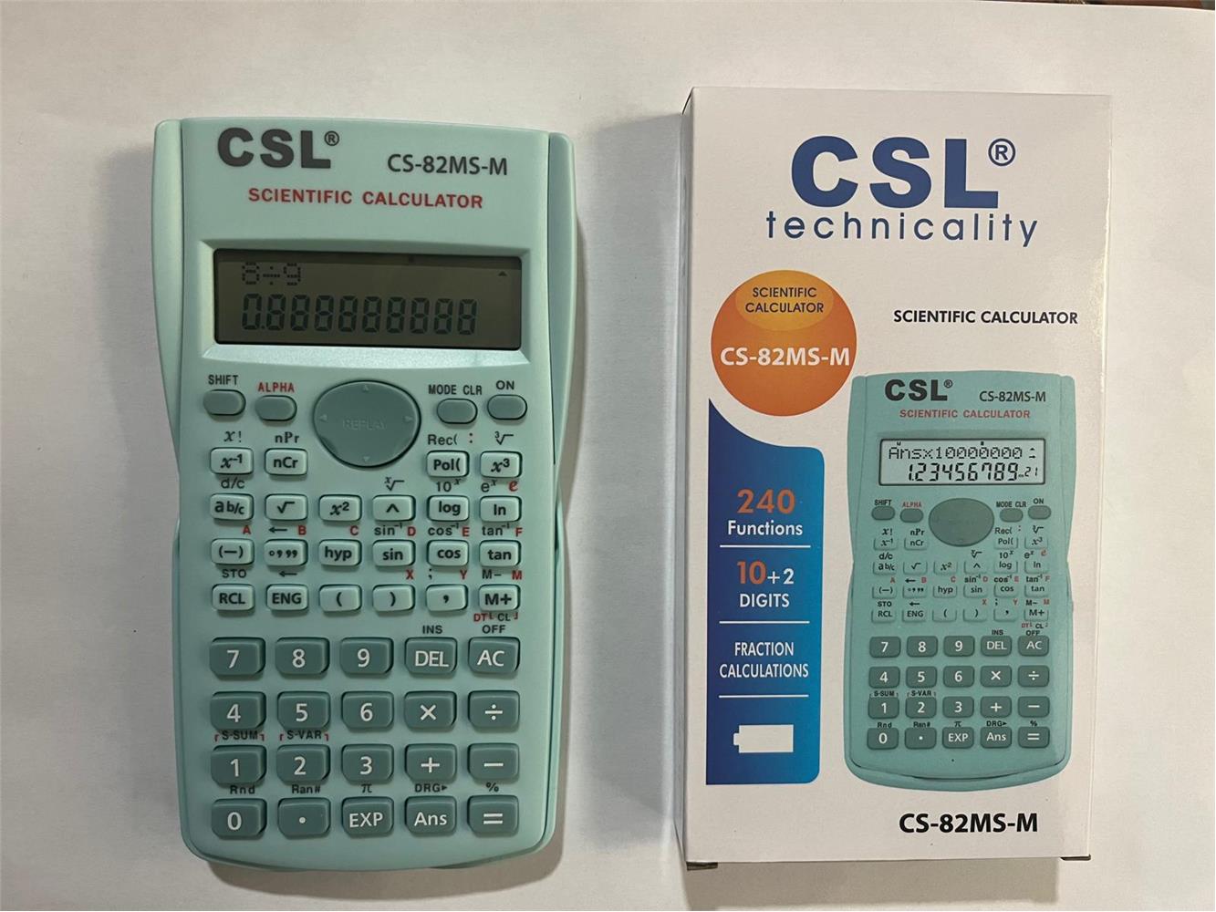 118374 CSL CS-82MS-M Mavi Fonksiyonel Hesap Makinesi - Görsel 1
