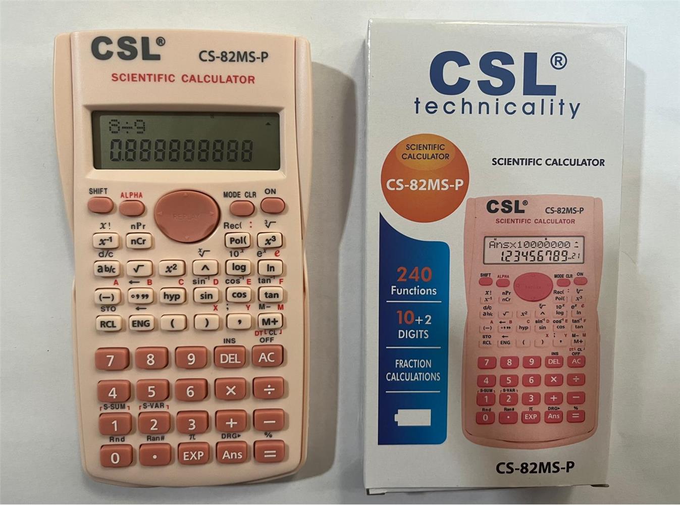 118375 CSL CS-82MS-P Pembe Fonksiyonel Hesap Makinesi - Görsel 1