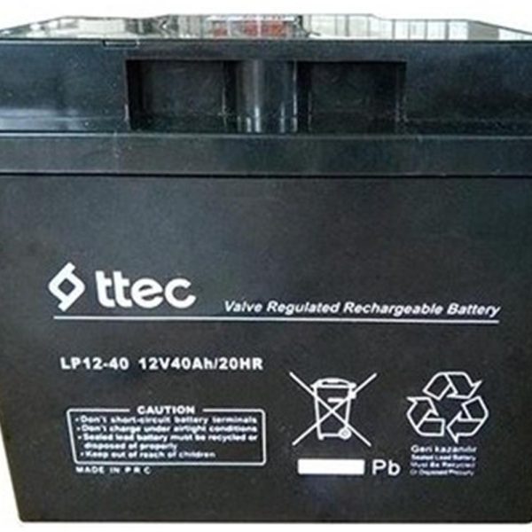 Ttec 12V 40AH Bakımsız Kuru Akü