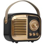 Mikado MD-24BT Echoes 3W 800mAh Siyah Usb+TF Kart+Bluetooth Destekli Klasik Retro Müzik Kutusu