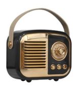 Mikado MD-24BT Echoes 3W 800mAh Siyah Usb+TF Kart+Bluetooth Destekli Klasik Retro Müzik Kutusu - Görsel 2