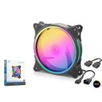 Nodar Nd2659 Kasa Fanı İç ve Dış parıltı Argb 12Cm Siyah