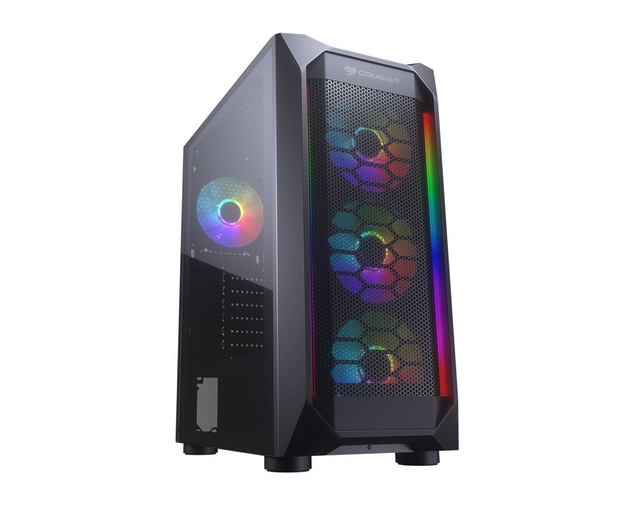 118600 Cougar MX410 Mesh-G RGB Kasa (Cougar XTC650 650W 80+ Power Supply) - Görsel 1