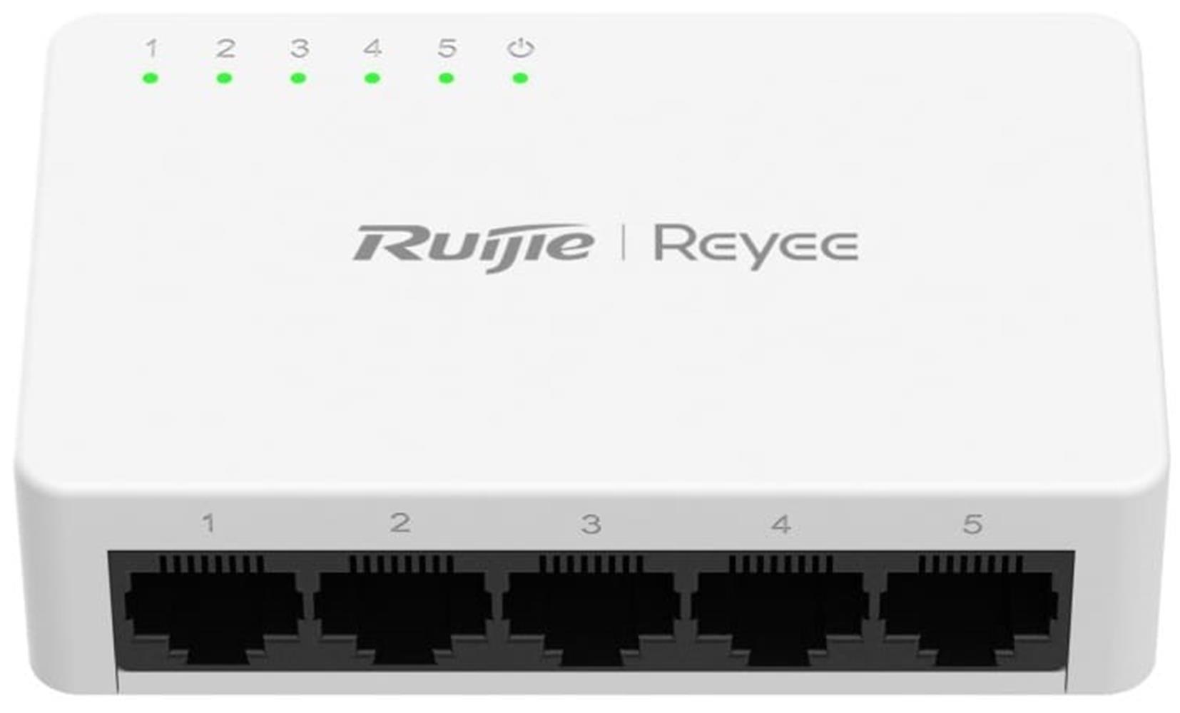 118616 Ruijie Reyee RG-ES05G-L 5 Portlu 10-100-1000 Gigabit Tak Çal Tak Çalıştır Switch Plastik Kasa - Görsel 1