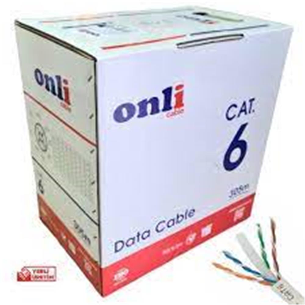 118782 BERK KABLO Sarı 23 AWG 0.50mm CAT6 Ethernet Kablosu (8x0.50mm) 100 Metre Cat6 Kablo Sarı - Görsel 1
