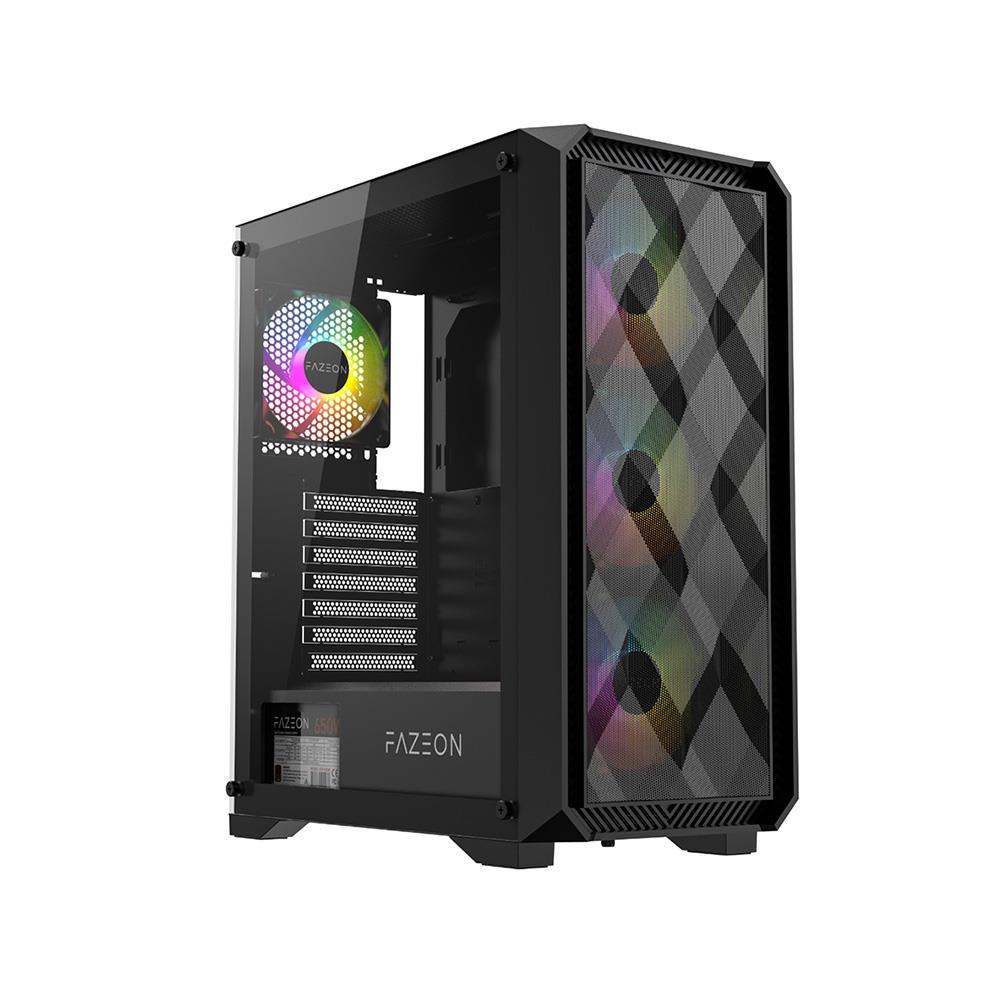 118824 FAZEON F4 650W 80PLUS BRONZE Mesh 4x120mm ARGB Fanlı ATX Bilgisayar Kasası - Görsel 1