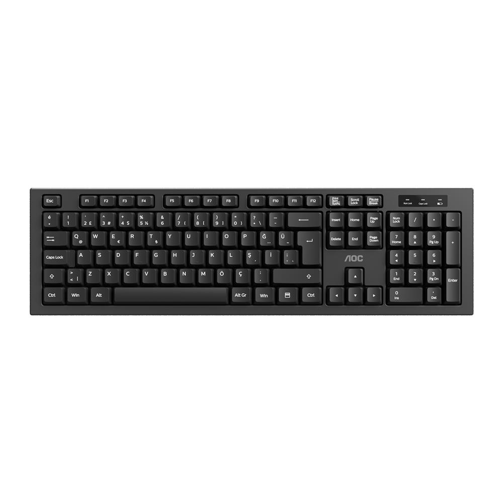 118945 AOC KM210B-38 Kablosuz Klavye+ Mouse Set - Görsel 1