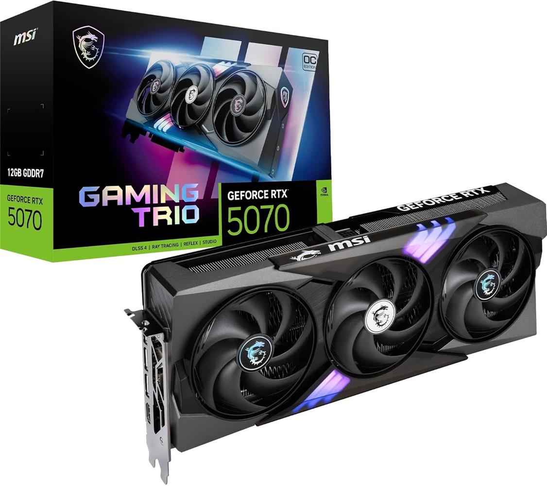 118969 Msi GeForce RTX5070 12G Gaming Trio OC 12GB GDRR7 192B DX12 PCIE 5.0 X16 (3XDP 1XHDMI) Ekran Kartı - Görsel 1