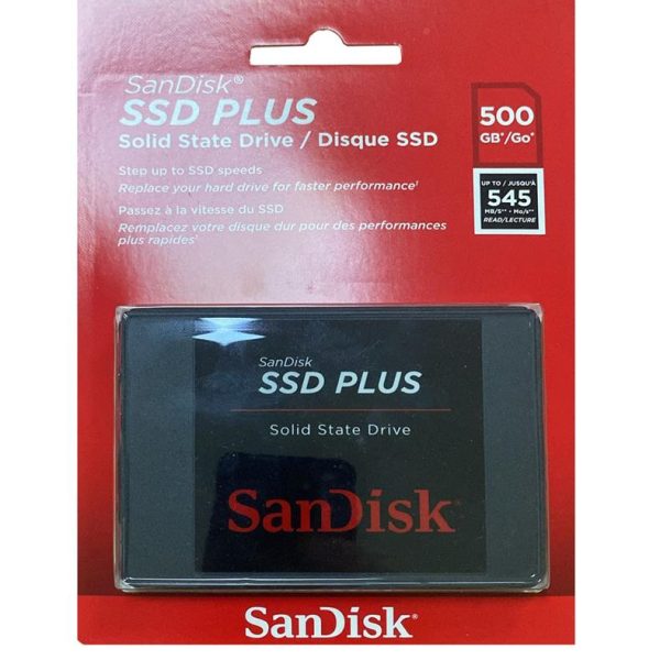 Sandisk 500Gb Ssd Plus 545Mb-505Mb-S SDSSDA-500G-G28 Sata 3 2.5" Harddisk
