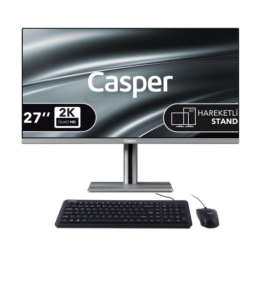 119016 Casper Nirvana A97.1362-BE00X-V-G-K Gri i7 13620H 16GB 500GB NVME SSD 27" Pivot FreeDOS All In One - Görsel 1
