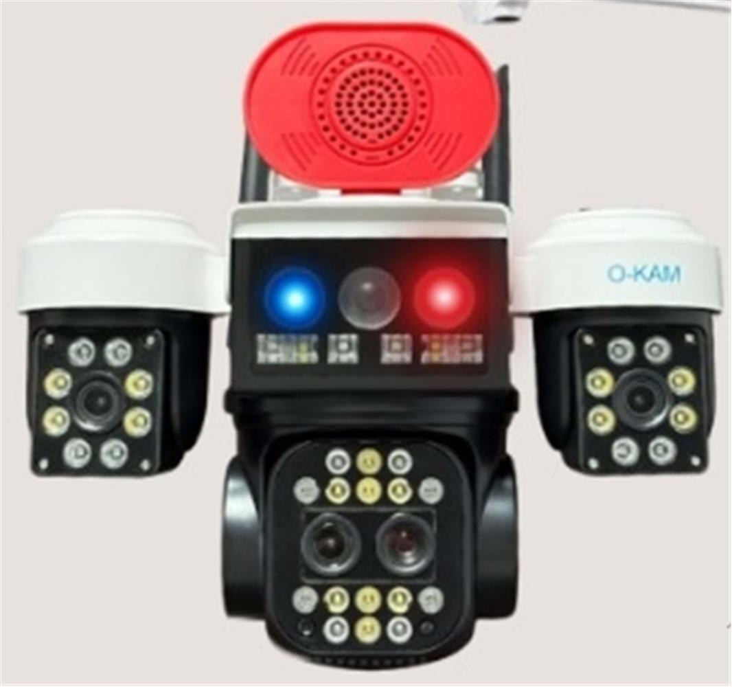 119053 OKam O-Kam 8095 3 Lens Sirenli Çakarlı Wifi Solar Kamera - Görsel 1