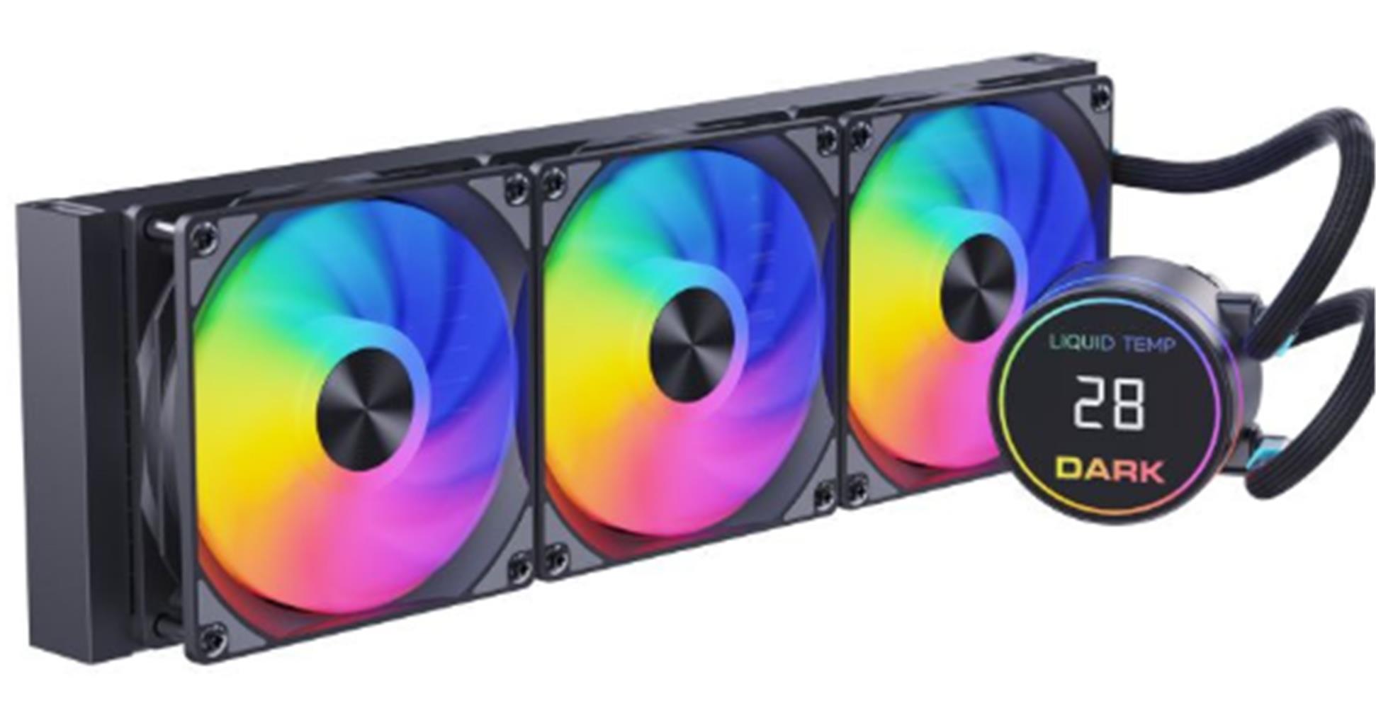 119115 Dark DKCCW362 Freezer W362 2025 Edition 360mm 300W TDP, ARGB LEDli Sıcaklık Göstergeli Sıvı Soğutma - Görsel 1