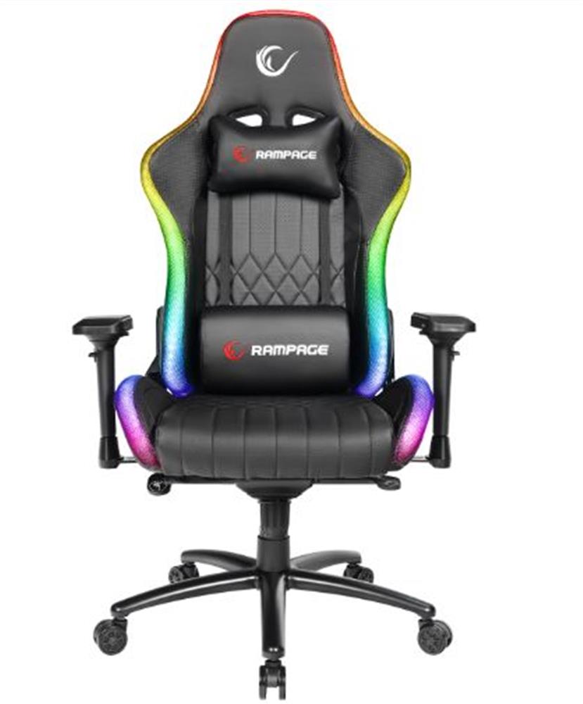 119162 Rampage KL-R13 Void RGB Aydınlatmalı Siyah Oyuncu Koltuğu - Görsel 1