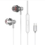 S-link SL-TPK03 TypeC Telefon Uyumlu Metal Beyaz Kulak İçi Mikrofonlu Kulaklık