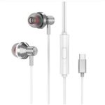 S-link SL-TPK03 TypeC Telefon Uyumlu Metal Beyaz Kulak İçi Mikrofonlu Kulaklık - Görsel 2