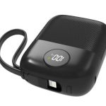 S-link MP110 10000mAh PD22.5W Type-C+Lightning Kablolu Siyah  Pil Şarj Cihazı Powerbank