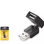 HADRON HDX1357 USB Dişi Mafsallı Adaptör - Siyah