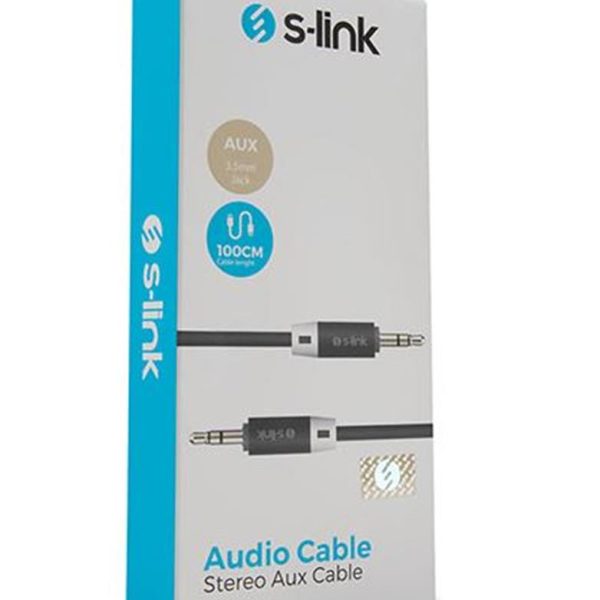 S-link SL-SP70 1m Siyah 3.5mm Stereo Ses Kablosu