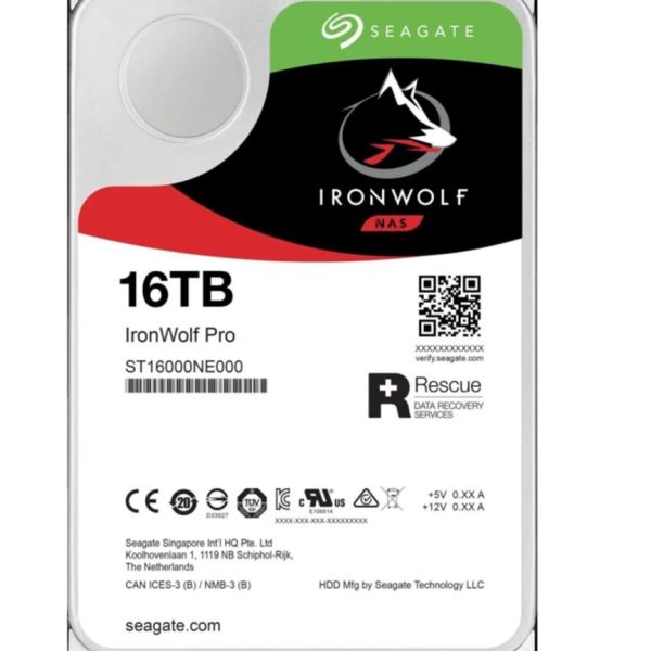 Seagate 16TB IronWolf ST16000NE000 SATA 3.0 7200 RPM 3.5" Nas Harddisk (İthalat)
